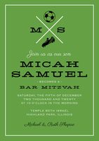 Soccer Bar Mitzvah Invitation