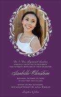 Oval Frame Quinceañera Invitation