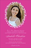 Oval Frame Quinceañera Invitation