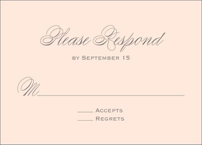 Oval Frame Quinceañera Response Card