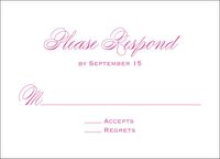 Oval Frame Quinceañera Response Card