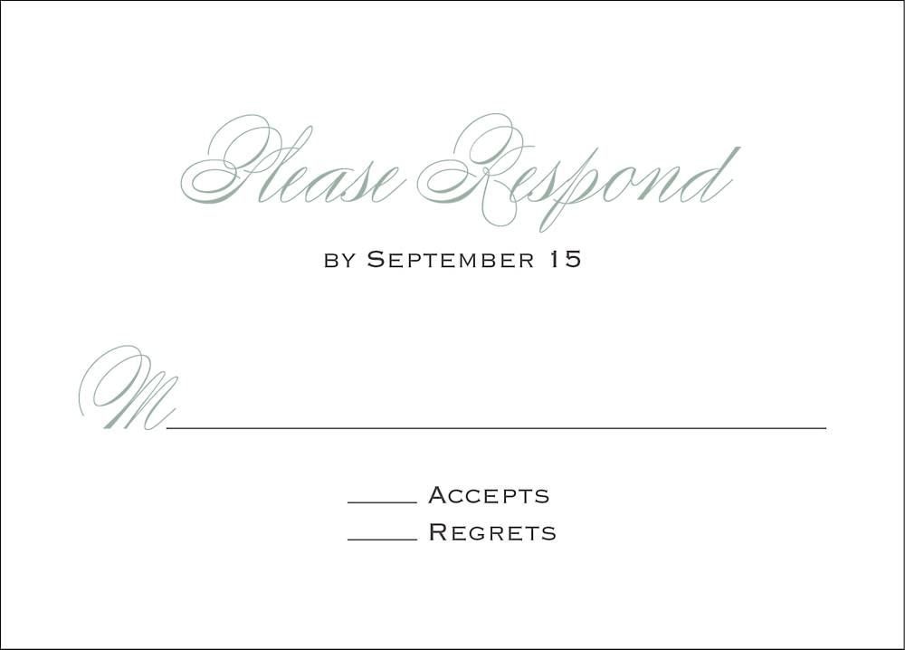 Oval Frame Quinceañera Response Card