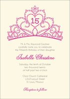 Tiara Quinceañera Invitation