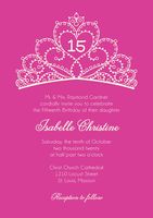 Tiara Quinceañera Invitation