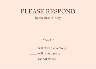 Ballet Bat Mitzvah Response Card