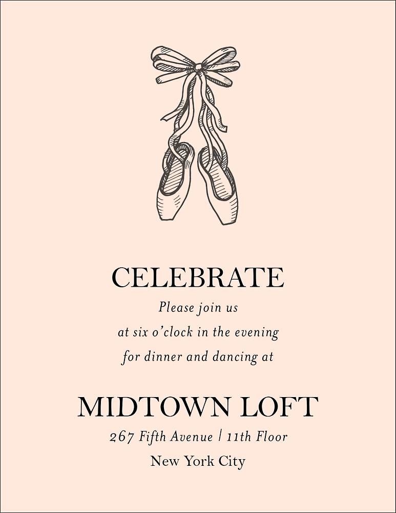 Ballet Bat Mitzvah Information Card