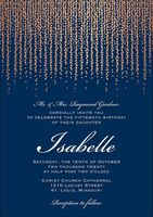 Chandelier Foil Quinceañera Invitation