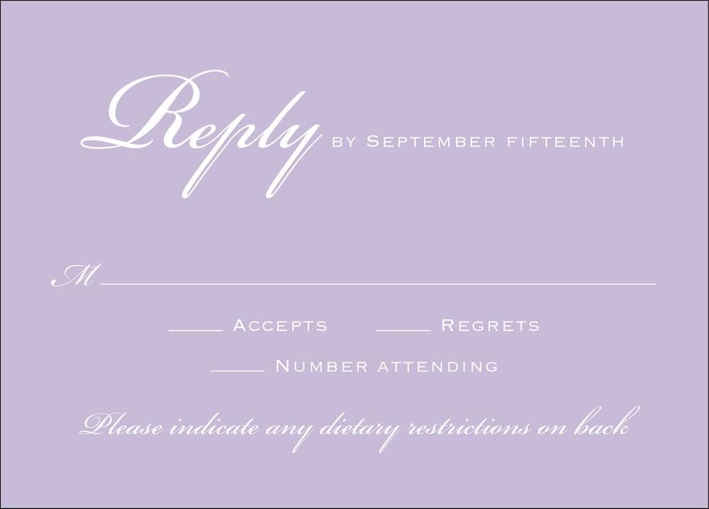 Chandelier Quinceañera Response Card