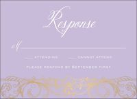 Baroque Foil Quinceañera Response Card