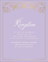 Baroque Foil Quinceañera Information Card