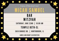 Hollywood Bar Mitzvah Invitation