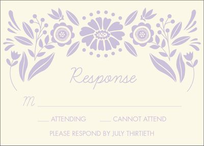 Floral Frame Quinceañera Response Card