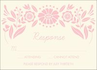 Floral Frame Quinceañera Response Card