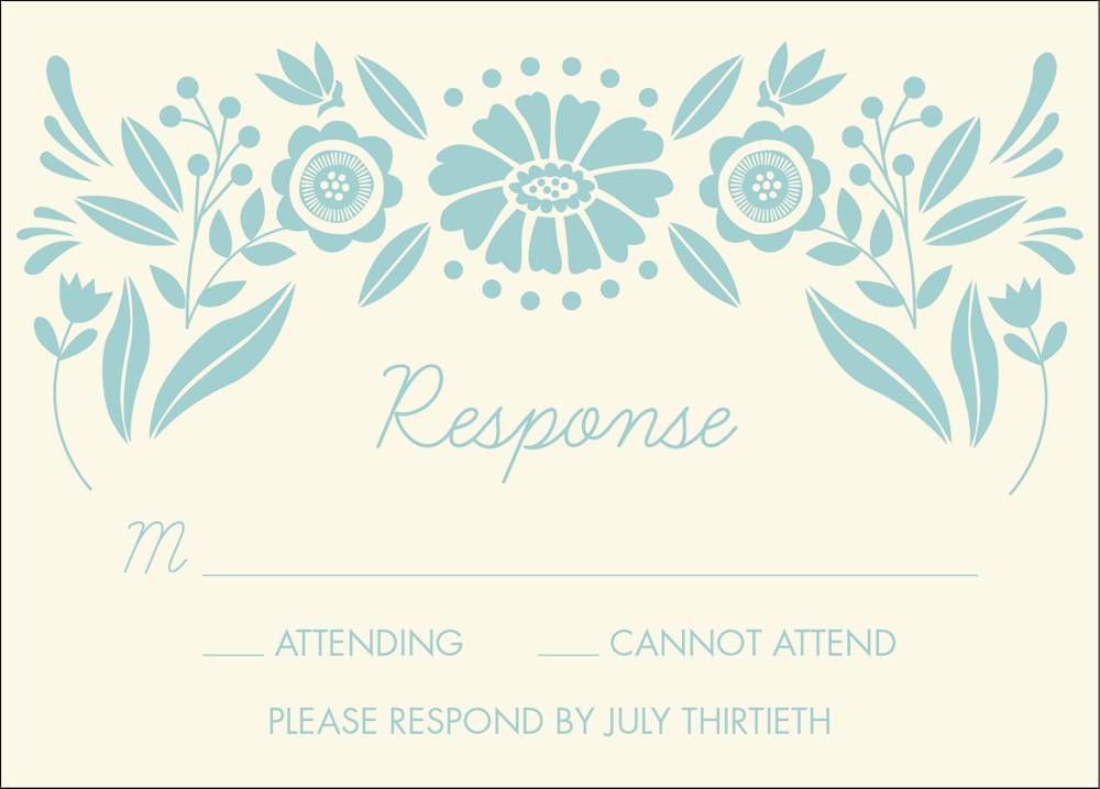 Floral Frame Quinceañera Response Card