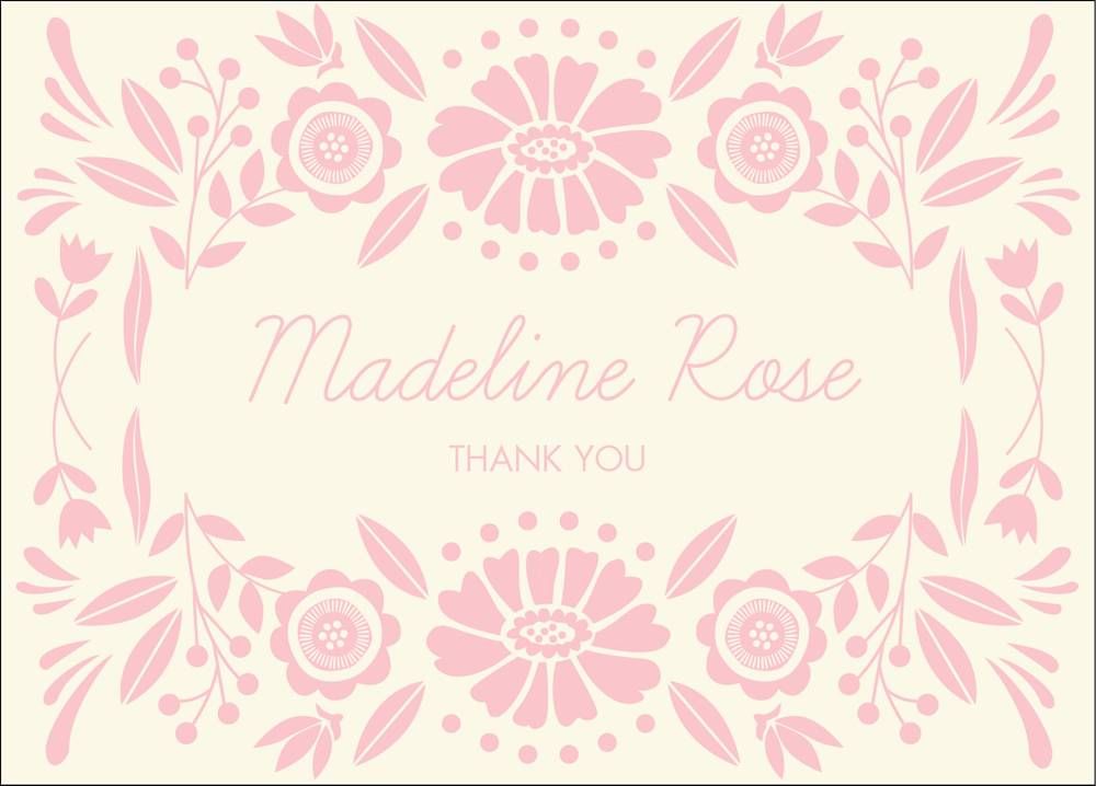 Floral Frame Quinceañera Stationery