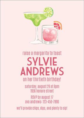 Margarita Birthday Party Invitation