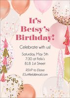 Balloons Birthday Party Invitation