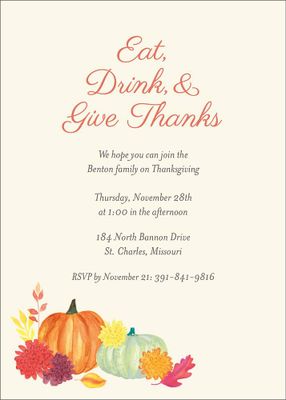 Fall Floral Party Invitation