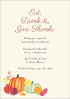 Fall Floral Party Invitation