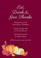 Fall Floral Party Invitation