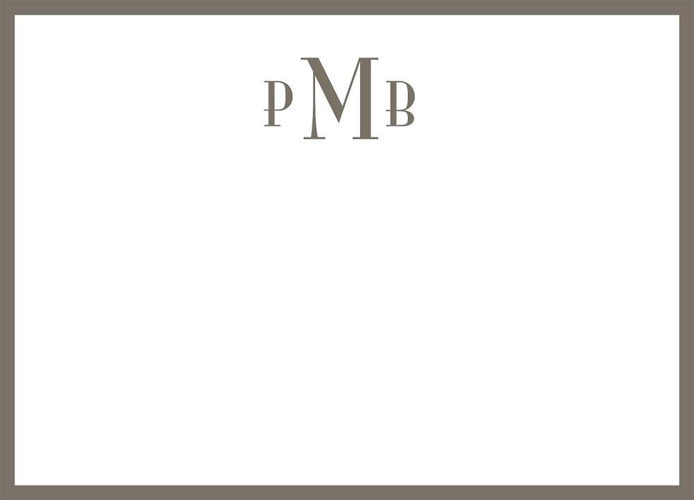 Monogram Border Stationery