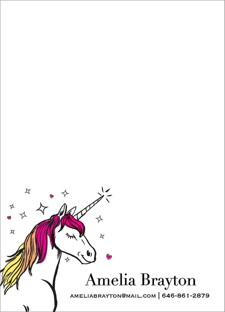 Unicorn Stationery