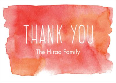 Red Watercolor Thank You Notes