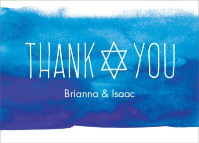 Hanukkah Watercolor Thank You Notes