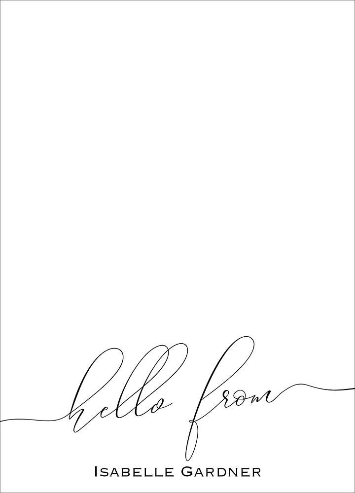 Signature Hello From Stationery