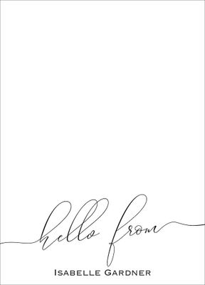 Signature Hello From Stationery