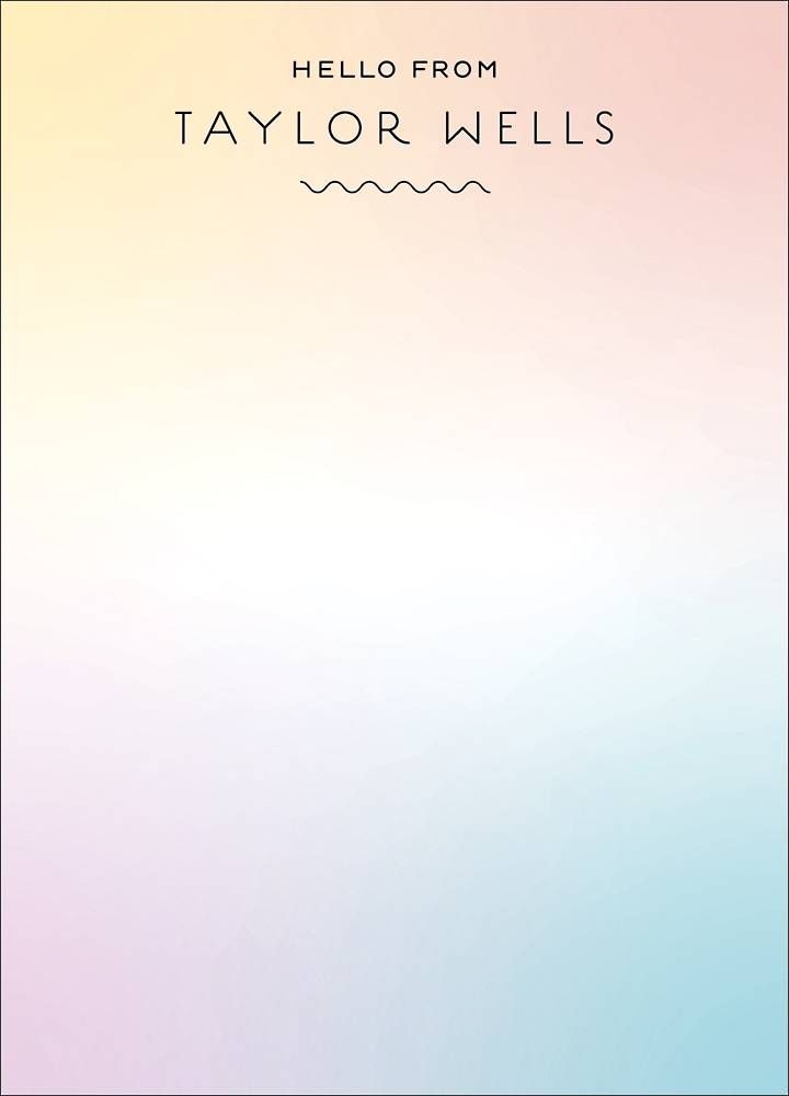 Hello Gradient Stationery