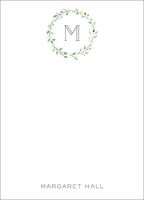 Monogram Wreath Stationery