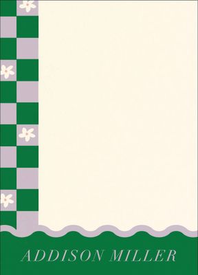 Purple Green Colorblock Stationery