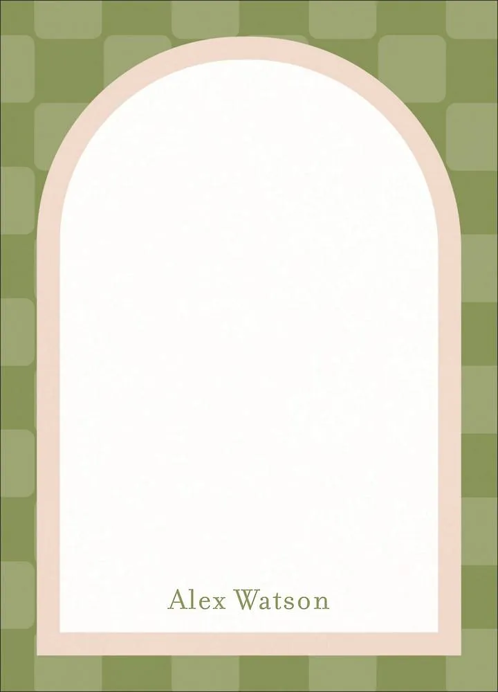 Checkered Arch Stationery