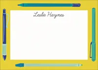 Pens and Pencil Border Stationery