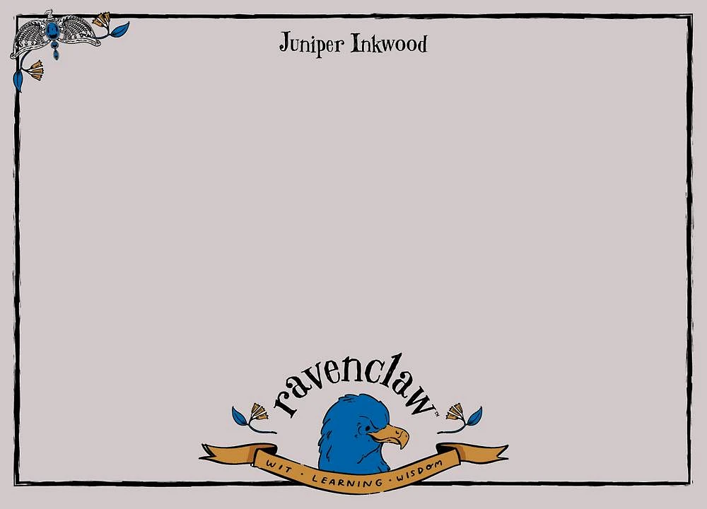 Ravenclaw Mascot Illustrated Academia Harry Potter Stationery