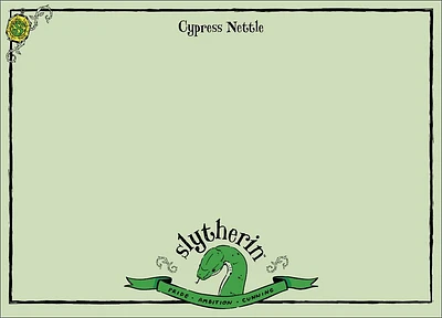 Slytherin Mascot Illustrated Academia Harry Potter Stationery