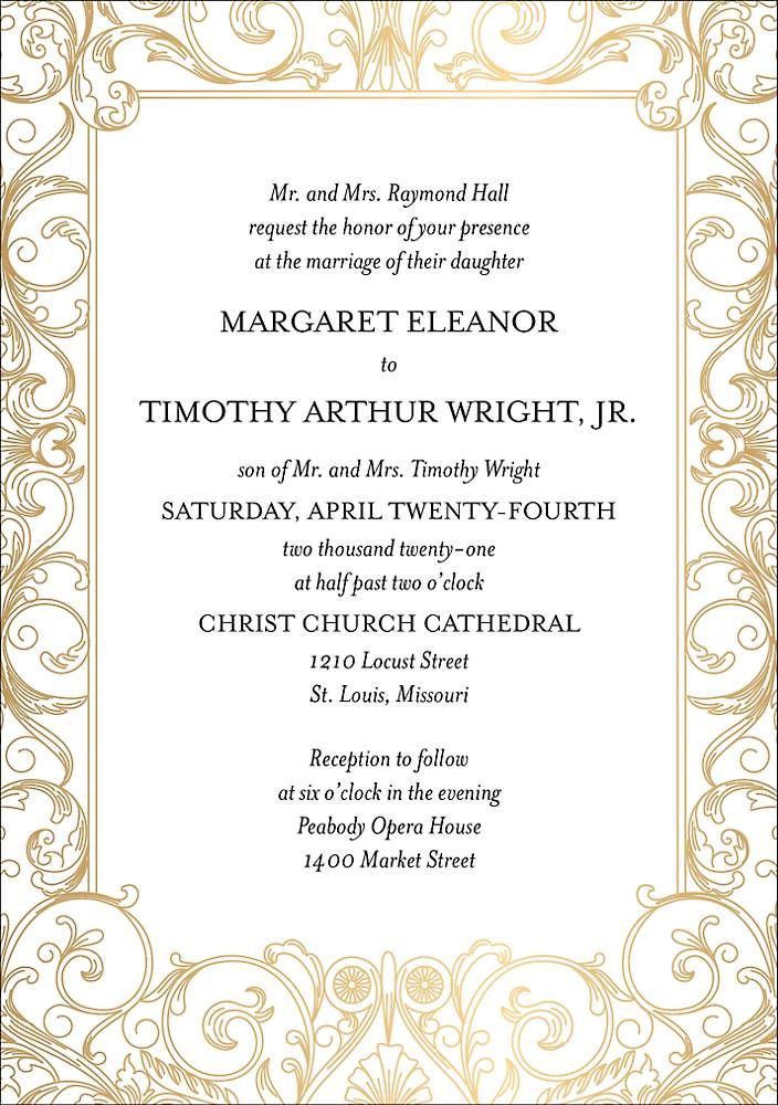 Baroque Wedding Invitation