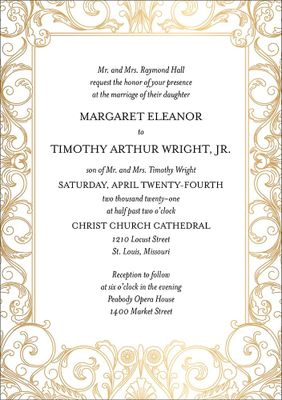 Baroque Wedding Invitation