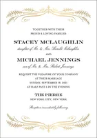 Foil Filigree Wedding Invitation