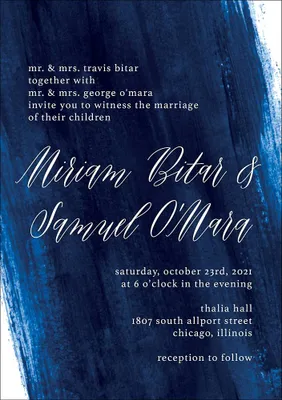 Sapphire Wedding Invitation