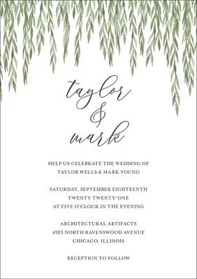 Willow Boughs Wedding Invitation