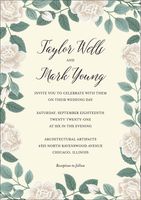 Garden Rose Wedding Invitation