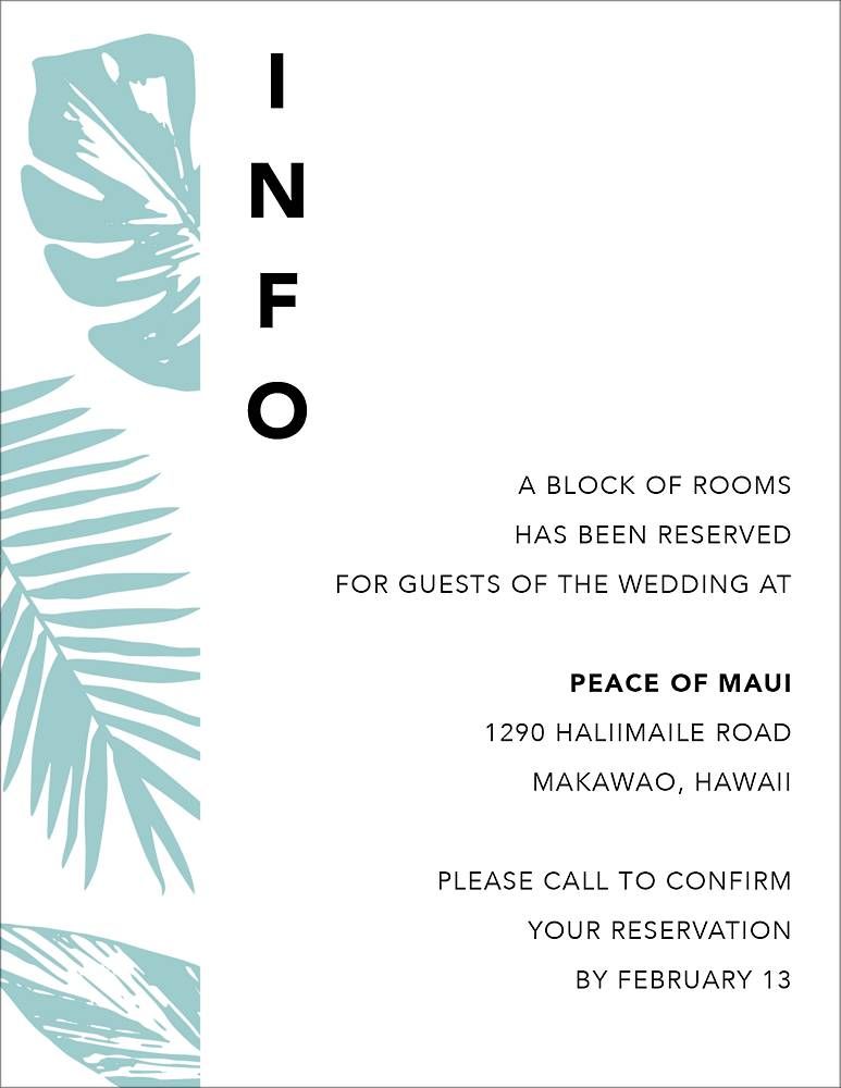 Conservatory Information Card