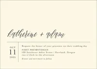 Contemporary Script Wedding Invitation