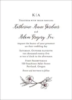 Cypress Flower Wedding Invitation