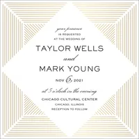 Diamond Edge Wedding Invitation