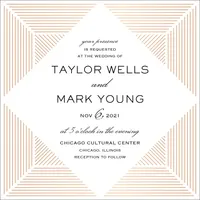 Diamond Edge Wedding Invitation