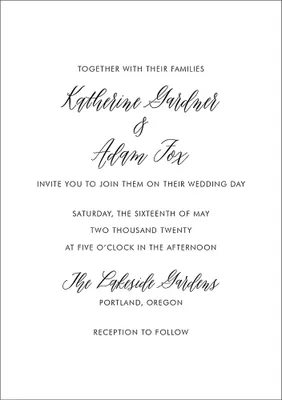 Gossamer Wildflower Wedding Invitation