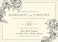 Blossom Border Wedding Invitation